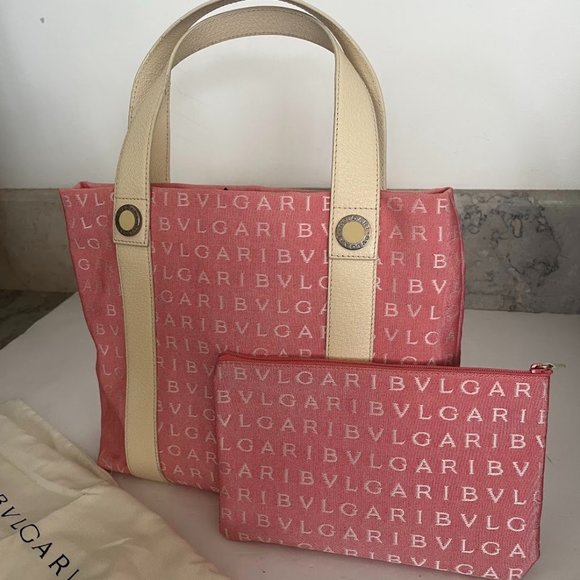 COPY - Bvlgari Bulgari Maerea Logo Mania Pink Shoulder Bag - Picture 1 of 4